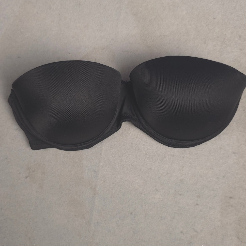 PINK‎ Strapless Bra Black Padded Push Up Everyday Lingerie Size 32C